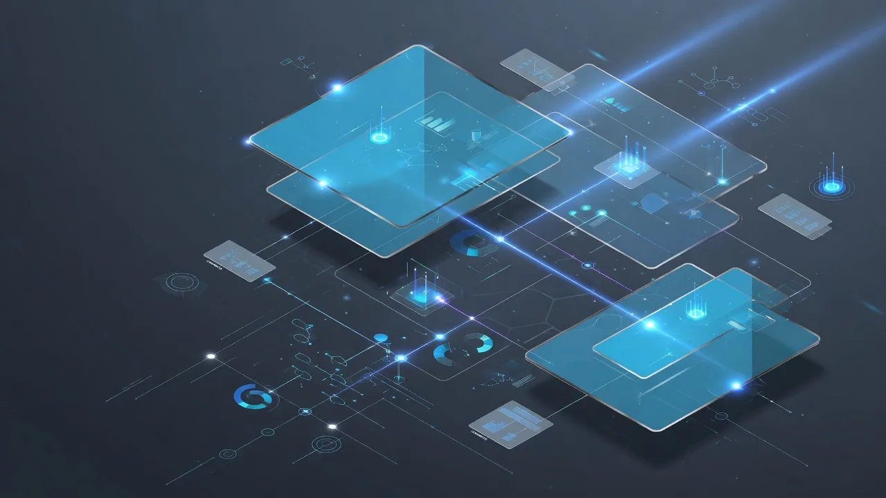 Abstract marketing operations command visualization